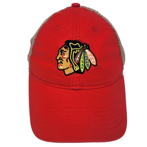 Chicago Blackhawks Hockey Hat Snapback Trucker Cap Jonathan Toews 19 Logo Red - Picture 2 of 7
